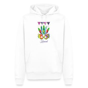 Costume de carnaval de Mardi Gras Mardi Gras - Sweat à capuche Premium bio Homme - blanc - Devant - Nico (187cm)
