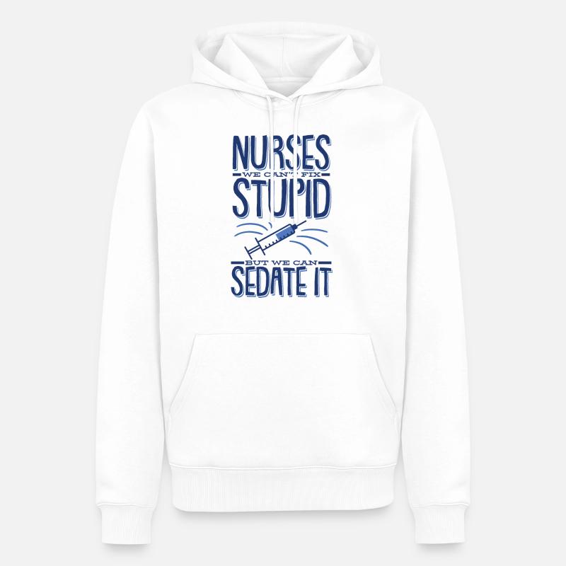 Krankenschwester Krankenpflegerin Pfleger - Männer Premium Bio Hoodie - Weiß