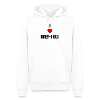 Tee shirt baby foot - Sweat à capuche Premium bio Homme - blanc - Devant - Nico (187cm)