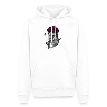 Nana Renard avec chapeau de la forêt noire et string - Sweat à capuche Premium bio Homme - blanc - Devant - Nico (187cm)