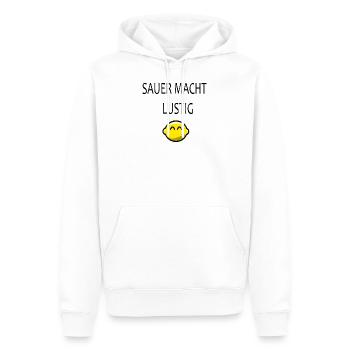 Sauer macht lustig Zitrone Vitamine Geschenkidee - Männer Premium Bio Hoodie - Weiß - Vorne - Nico (187cm)