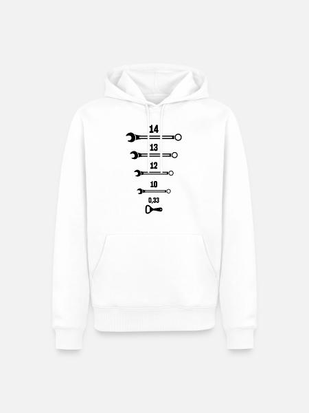 Mechaniker Automechaniker Bastler Werkstatt - Männer Premium Bio Hoodie - Weiß