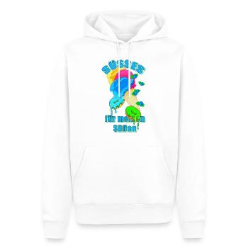 SÜSSES für meinen Süßen Eis Donut Blaubeere - Männer Premium Bio Hoodie - Weiß - Vorne - Nico (187cm)