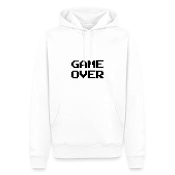 Fin du jeu - Sweat à capuche Premium bio Homme - blanc - Devant - Nico (187cm)