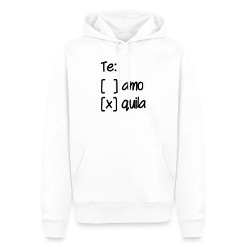 Wahl Te Amo oder Tequila - Männer Premium Bio Hoodie - Weiß - Vorne - Nico (187cm)