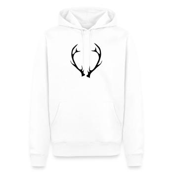 Geweih - Männer Premium Bio Hoodie - Weiß - Vorne - Nico (187cm)