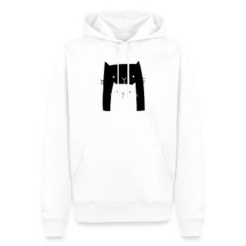 Katzen Katze Familie Geschenk Mama Kind - Männer Premium Bio Hoodie - Weiß - Vorne - Nico (187cm)