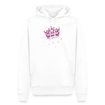 Couronne de princesses avec des paillettes - Sweat à capuche Premium bio Homme - blanc - Devant - Nico (187cm)