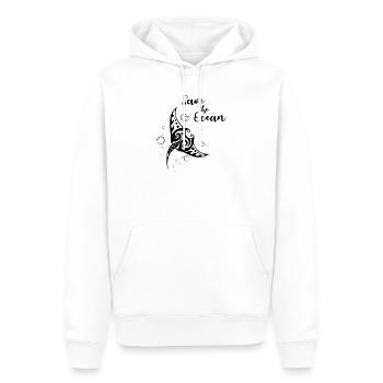 Save the Ocean - Manta - Sweat à capuche Premium bio Homme - blanc - Devant - Nico (187cm)