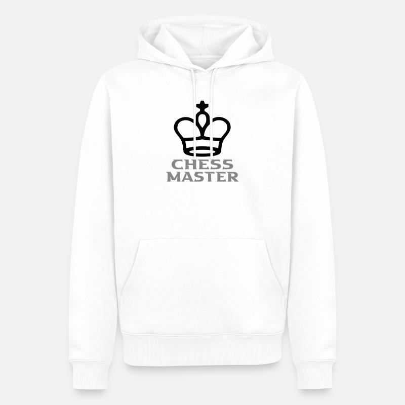 Échecs - Sweat à capuche Premium bio Homme - blanc