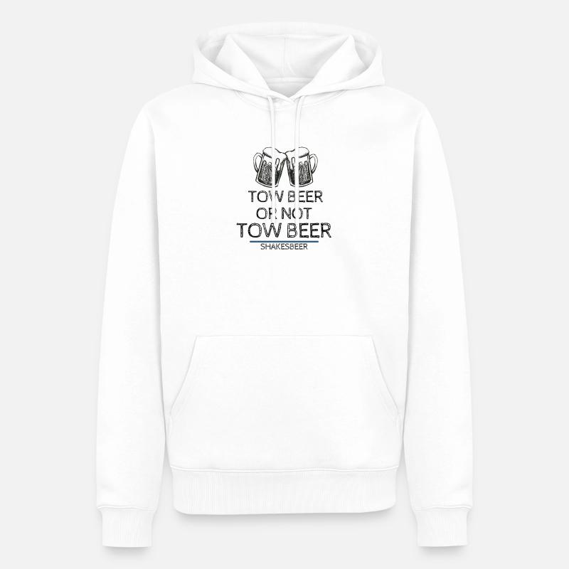 Bier oder nicht Bier - Männer Premium Bio Hoodie - Weiß