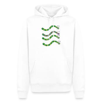 variété de chenille - Sweat à capuche Premium bio Homme - blanc - Devant - Nico (187cm)
