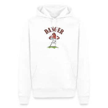 Crapaud symbole de danger dangereux comique drôle - Sweat à capuche Premium bio Homme - blanc - Devant - Nico (187cm)