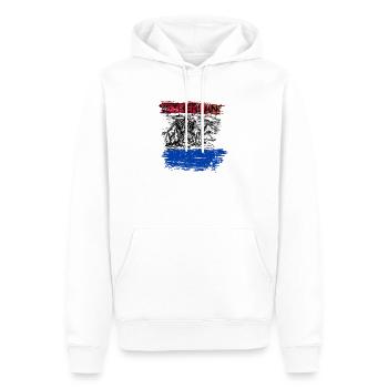 Windmill Vista des Pays-Bas - Sweat à capuche Premium bio Homme - blanc - Devant - Nico (187cm)