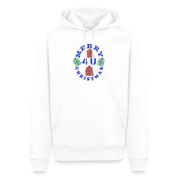 Design de Noël de cadeaux vibrants - Sweat à capuche Premium bio Homme - blanc - Devant - Nico (187cm)