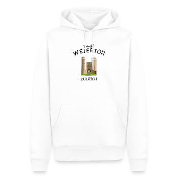 Zülpich, Weiertor, Voreifel - Männer Premium Bio Hoodie - Weiß - Vorne - Nico (187cm)