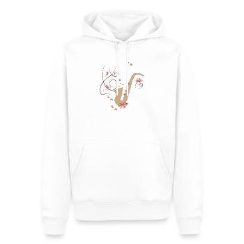 Jazz, Saxophon, Musik - Männer Premium Bio Hoodie - Weiß - Vorne - Nico (187cm)