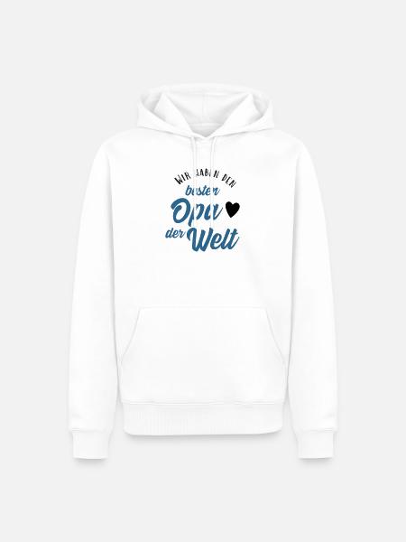 Wir haben den besten Opa der Welt - Männer Premium Bio Hoodie - Weiß