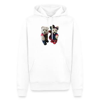 Josefine & Finn im Herbstkleid - Männer Premium Bio Hoodie - Weiß - Vorne - Nico (187cm)