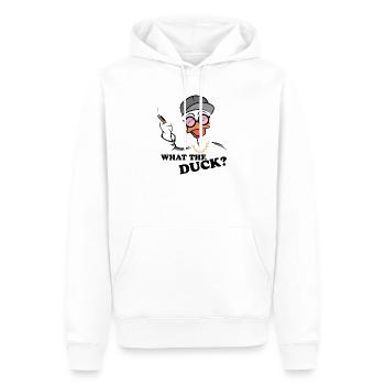 Qu’est-ce que le canard drôle canard gangster dictons drôles - Sweat à capuche Premium bio Homme - blanc - Devant - Nico (187cm)