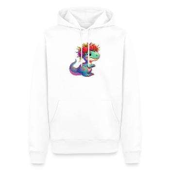 Dinosaurier - Männer Premium Bio Hoodie - Weiß - Vorne - Nico (187cm)