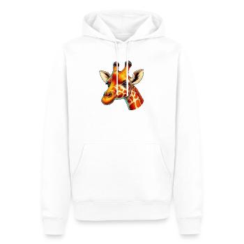 Giraffe - Men’s Premium Organic Hoodie - white - Front - Nico (187cm)