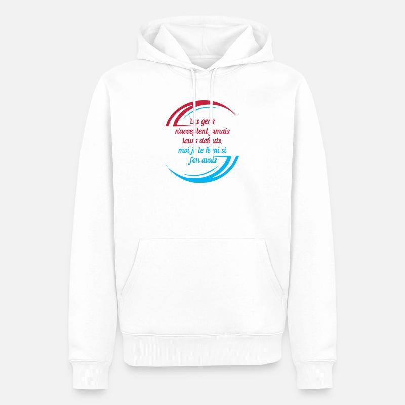 Die Fehler der Menschen - Männer Premium Bio Hoodie - Weiß