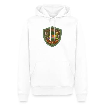 Roi du potager. Fête jardinier. Fruits et légumes - Sweat à capuche Premium bio Homme - blanc - Devant - Nico (187cm)