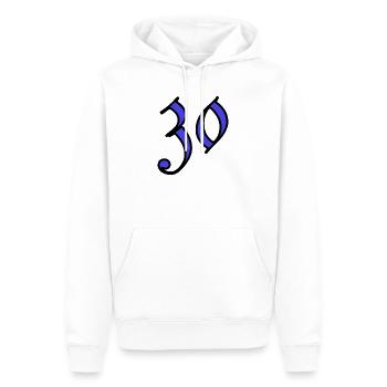 30. 30 YEARS. 30th ANNIVERSARY. 30 YEARS ANNIVERSARY. - Men’s Premium Organic Hoodie - white - Front - Nico (187cm)