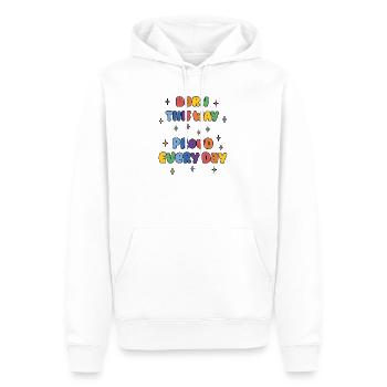 LGBTQ Pride Month - Born This Way. Proud Every Day - Men’s Premium Organic Hoodie - white - Front - Nico (187cm)