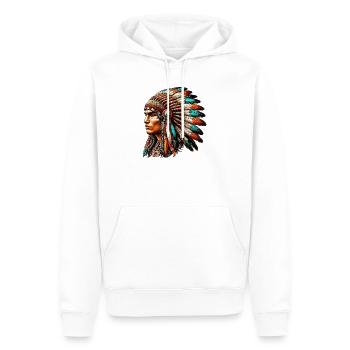 Amerikanisch, Indianer, Amerikaner - Männer Premium Bio Hoodie - Weiß - Vorne - Nico (187cm)