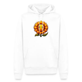 Tournesol - Sweat à capuche Premium bio Homme - blanc - Devant - Nico (187cm)
