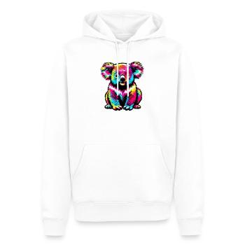 Koala - Männer Premium Bio Hoodie - Weiß - Vorne - Nico (187cm)