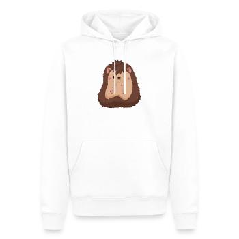 Igel - Männer Premium Bio Hoodie - Weiß - Vorne - Nico (187cm)
