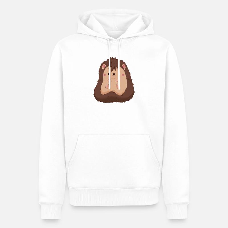 Hérisson - Sweat à capuche Premium bio Homme - blanc