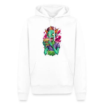 Burger Alien - Männer Premium Bio Hoodie - Weiß - Vorne - Nico (187cm)
