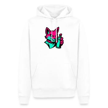 Graffiti Fuchs - Männer Premium Bio Hoodie - Weiß - Vorne - Nico (187cm)