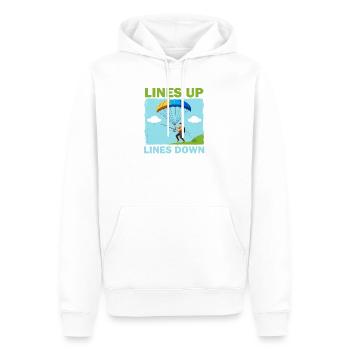 Aventure en parapente avec des lignes - Sweat à capuche Premium bio Homme - blanc - Devant - Nico (187cm)