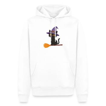 Hexe auf Besen - Männer Premium Bio Hoodie - Weiß - Vorne - Nico (187cm)