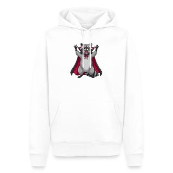 Süßer Halloween Vampir Waschbär Cartoon Monster - Männer Premium Bio Hoodie - Weiß - Vorne - Nico (187cm)