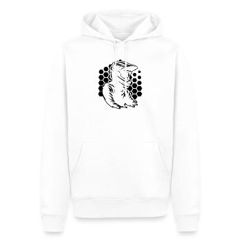 Motif amusant de motocross - Sweat à capuche Premium bio Homme - blanc - Devant - Nico (187cm)