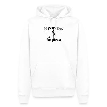 I Can't I Striptease – Sexy Erwachsenenhumor - Männer Premium Bio Hoodie - Weiß - Vorne - Nico (187cm)