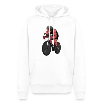 Vélo de route Vélo Vélo Sport Vélo VTT - Sweat à capuche Premium bio Homme - blanc - Devant - Nico (187cm)
