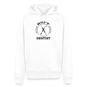 Best Dentist Tools Crest - Sweat à capuche Premium bio Homme - blanc - Devant - Nico (187cm)