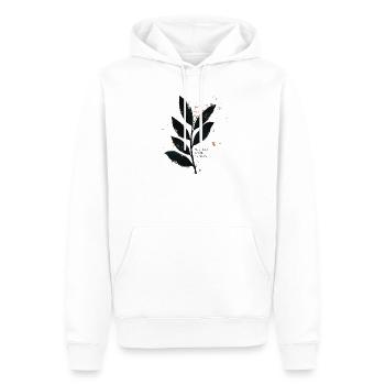 Protect Your Energy - Mindfulness Design - Men’s Premium Organic Hoodie - white - Front - Nico (187cm)