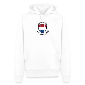 Emblème du Bouclier néerlandais Drapeau - Sweat à capuche Premium bio Homme - blanc - Devant - Nico (187cm)