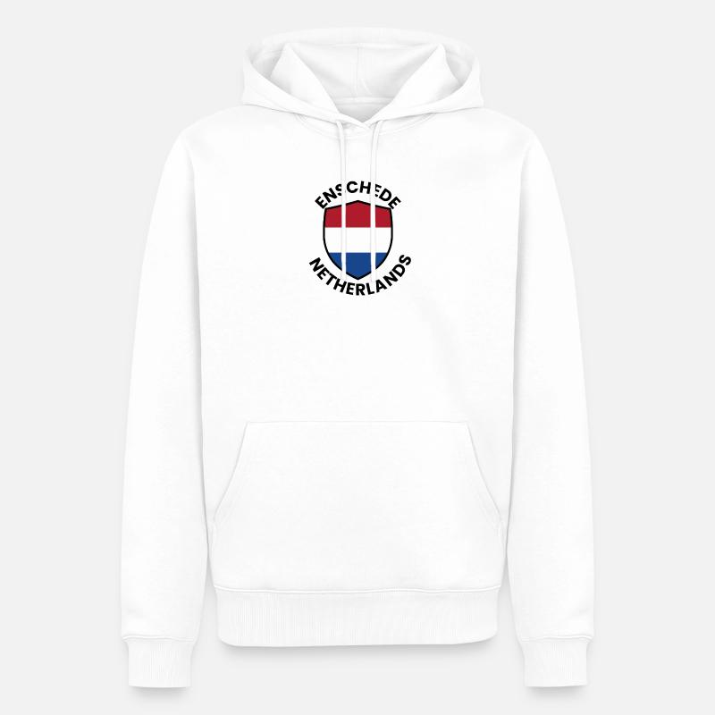 Flagge des niederländischen Schildemblems - Männer Premium Bio Hoodie - Weiß