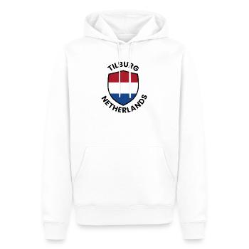 Schild der Tilburger Niederlande - Männer Premium Bio Hoodie - Weiß - Vorne - Nico (187cm)