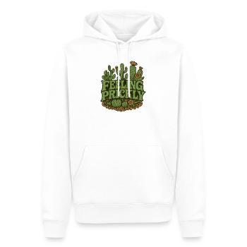 Fierté des cactus : se sentir piquant - Sweat à capuche Premium bio Homme - blanc - Devant - Nico (187cm)