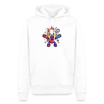 Buntes Sternpuppen-Kuscheltier - Männer Premium Bio Hoodie - Weiß - Vorne - Nico (187cm)